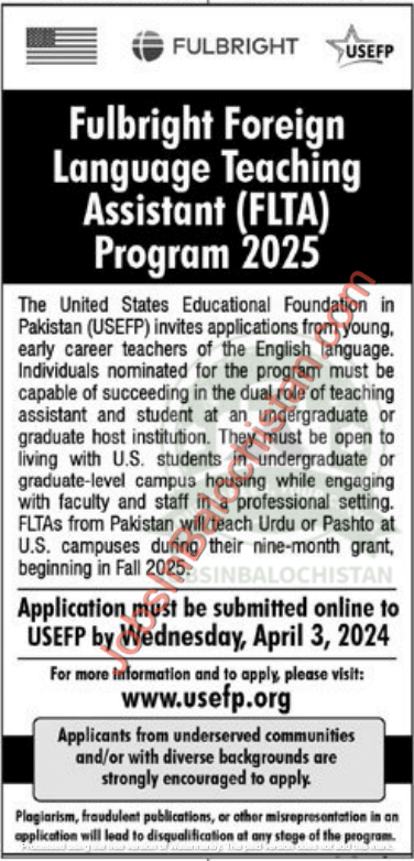 Fulbright Foreign Language Teaching Assistant Program 2025 U.S