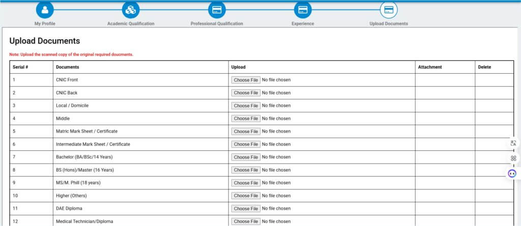 7 Upload Document How to apply Health Department jobs 2025 